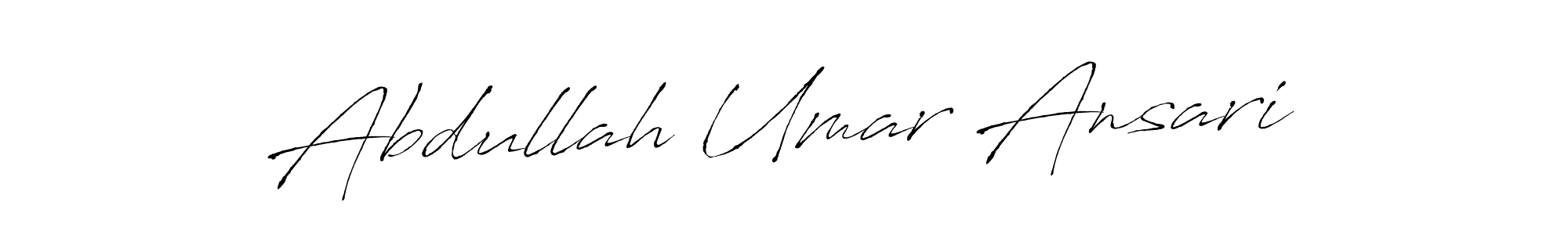How to make Abdullah Umar Ansari name signature. Use Antro_Vectra style for creating short signs online. This is the latest handwritten sign. Abdullah Umar Ansari signature style 6 images and pictures png