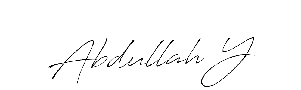 Create a beautiful signature design for name Abdullah Y. With this signature (Antro_Vectra) fonts, you can make a handwritten signature for free. Abdullah Y signature style 6 images and pictures png