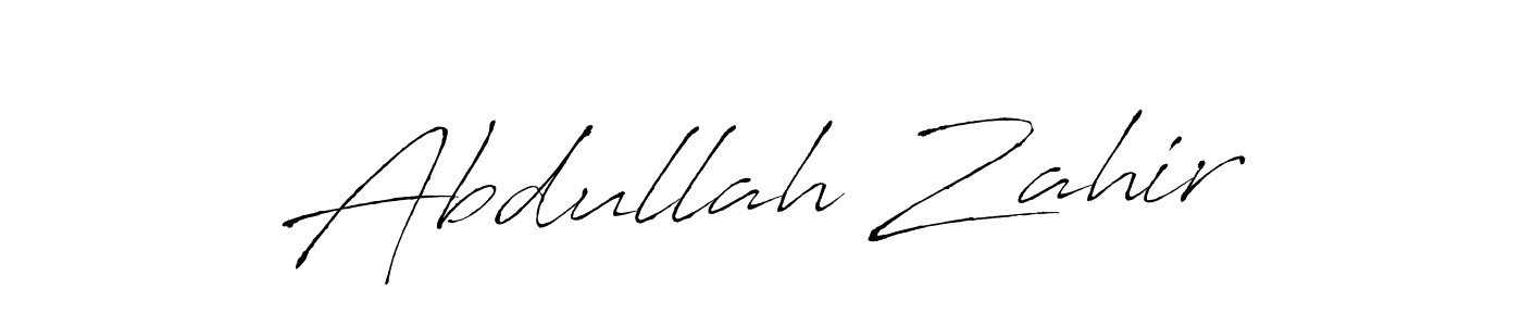 Design your own signature with our free online signature maker. With this signature software, you can create a handwritten (Antro_Vectra) signature for name Abdullah Zahir. Abdullah Zahir signature style 6 images and pictures png