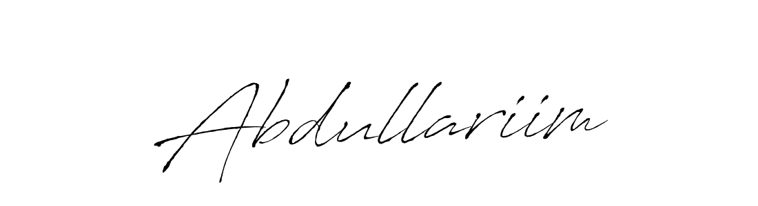How to make Abdullariim name signature. Use Antro_Vectra style for creating short signs online. This is the latest handwritten sign. Abdullariim signature style 6 images and pictures png