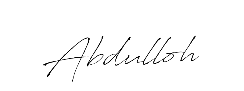 Design your own signature with our free online signature maker. With this signature software, you can create a handwritten (Antro_Vectra) signature for name Abdulloh. Abdulloh signature style 6 images and pictures png