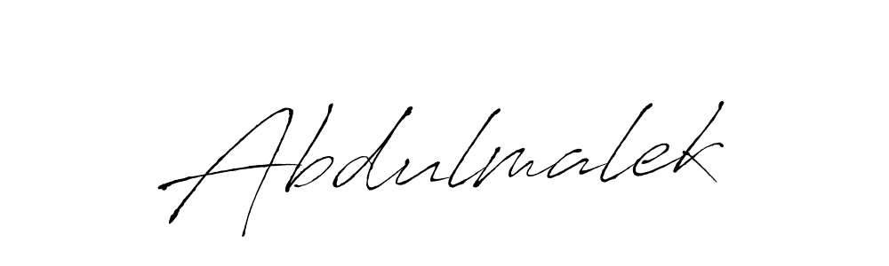 Design your own signature with our free online signature maker. With this signature software, you can create a handwritten (Antro_Vectra) signature for name Abdulmalek. Abdulmalek signature style 6 images and pictures png