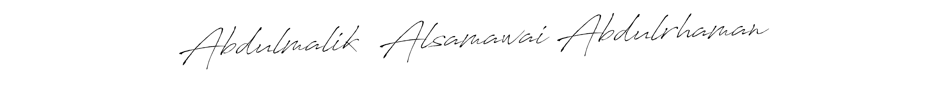 Create a beautiful signature design for name Abdulmalik  Alsamawai Abdulrhaman. With this signature (Antro_Vectra) fonts, you can make a handwritten signature for free. Abdulmalik  Alsamawai Abdulrhaman signature style 6 images and pictures png