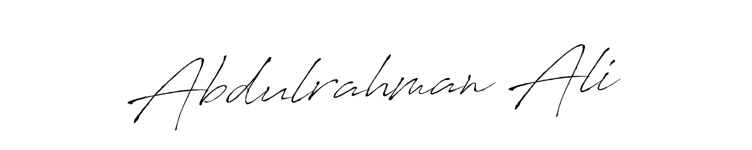 Create a beautiful signature design for name Abdulrahman Ali. With this signature (Antro_Vectra) fonts, you can make a handwritten signature for free. Abdulrahman Ali signature style 6 images and pictures png