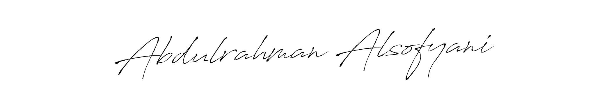 Abdulrahman Alsofyani stylish signature style. Best Handwritten Sign (Antro_Vectra) for my name. Handwritten Signature Collection Ideas for my name Abdulrahman Alsofyani. Abdulrahman Alsofyani signature style 6 images and pictures png