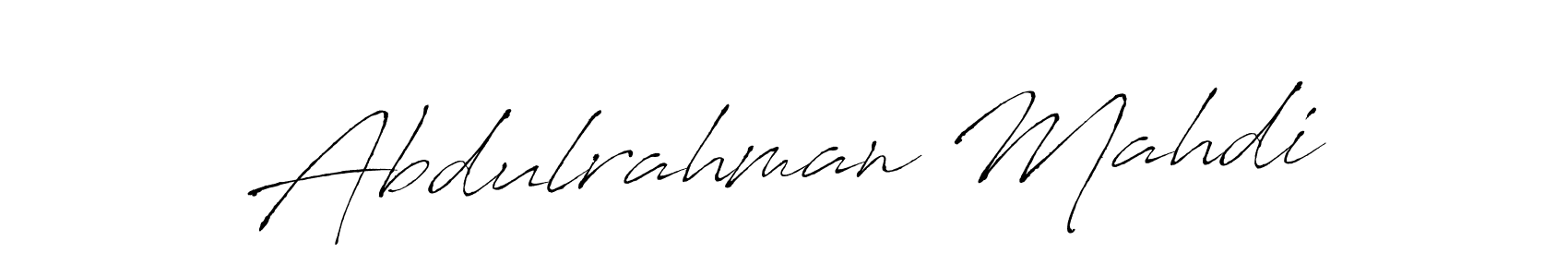 How to make Abdulrahman Mahdi name signature. Use Antro_Vectra style for creating short signs online. This is the latest handwritten sign. Abdulrahman Mahdi signature style 6 images and pictures png