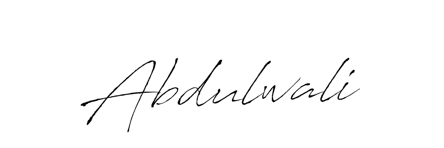Make a beautiful signature design for name Abdulwali. With this signature (Antro_Vectra) style, you can create a handwritten signature for free. Abdulwali signature style 6 images and pictures png