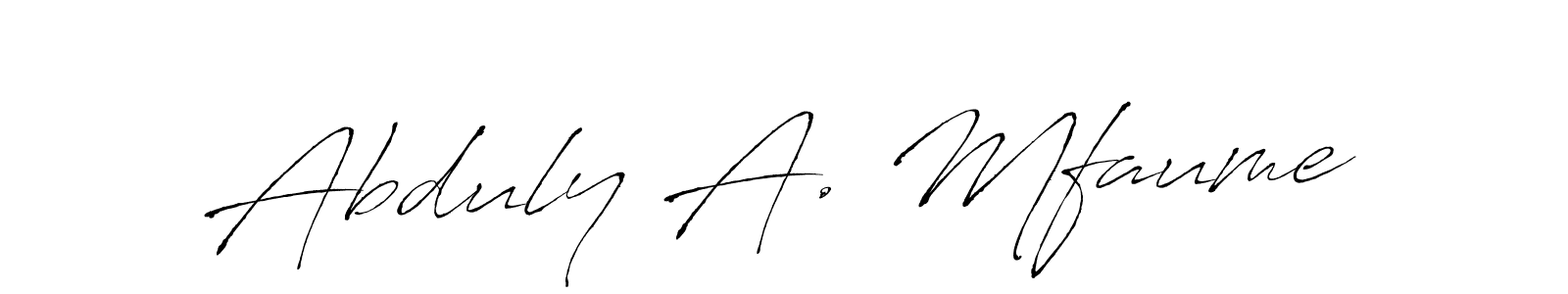 Also we have Abduly A. Mfaume name is the best signature style. Create professional handwritten signature collection using Antro_Vectra autograph style. Abduly A. Mfaume signature style 6 images and pictures png