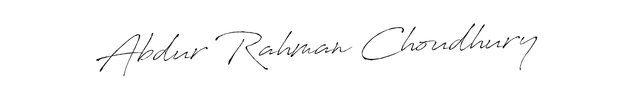 How to make Abdur Rahman Choudhury name signature. Use Antro_Vectra style for creating short signs online. This is the latest handwritten sign. Abdur Rahman Choudhury signature style 6 images and pictures png