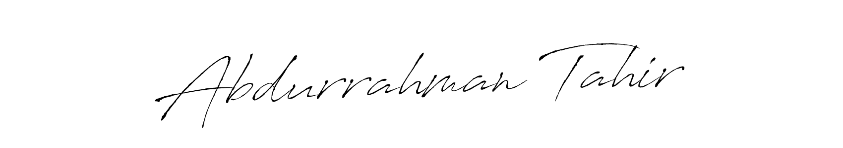 Make a beautiful signature design for name Abdurrahman Tahir. With this signature (Antro_Vectra) style, you can create a handwritten signature for free. Abdurrahman Tahir signature style 6 images and pictures png