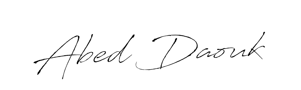 How to make Abed Daouk name signature. Use Antro_Vectra style for creating short signs online. This is the latest handwritten sign. Abed Daouk signature style 6 images and pictures png