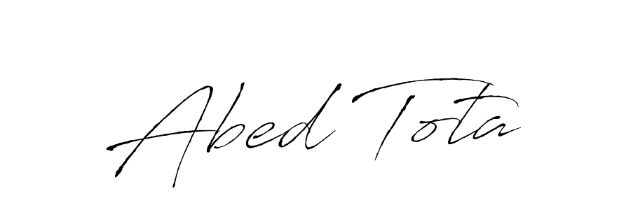 Use a signature maker to create a handwritten signature online. With this signature software, you can design (Antro_Vectra) your own signature for name Abed Tota. Abed Tota signature style 6 images and pictures png
