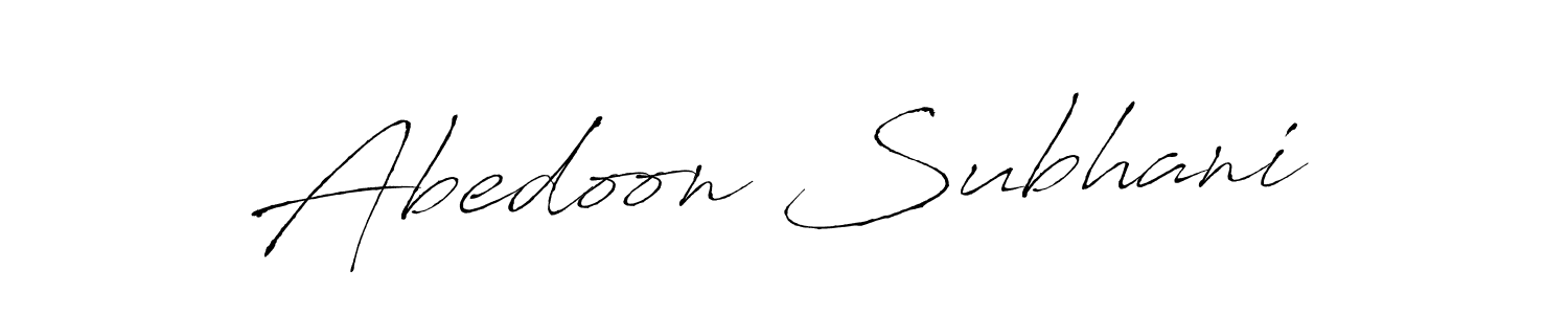 Use a signature maker to create a handwritten signature online. With this signature software, you can design (Antro_Vectra) your own signature for name Abedoon Subhani. Abedoon Subhani signature style 6 images and pictures png