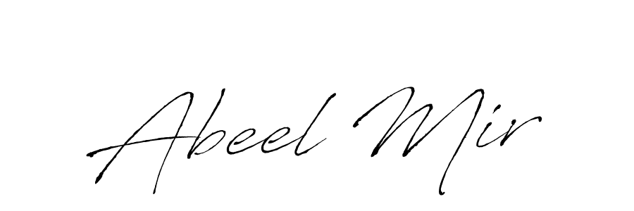 How to make Abeel Mir name signature. Use Antro_Vectra style for creating short signs online. This is the latest handwritten sign. Abeel Mir signature style 6 images and pictures png