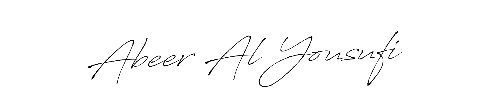 How to make Abeer Al Yousufi signature? Antro_Vectra is a professional autograph style. Create handwritten signature for Abeer Al Yousufi name. Abeer Al Yousufi signature style 6 images and pictures png