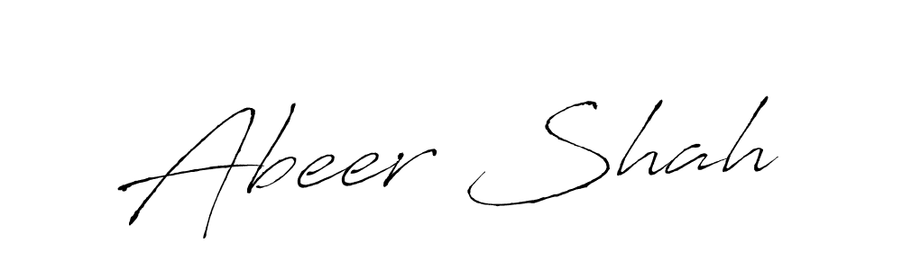 How to make Abeer Shah name signature. Use Antro_Vectra style for creating short signs online. This is the latest handwritten sign. Abeer Shah signature style 6 images and pictures png