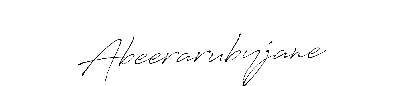 How to make Abeerarubyjane name signature. Use Antro_Vectra style for creating short signs online. This is the latest handwritten sign. Abeerarubyjane signature style 6 images and pictures png