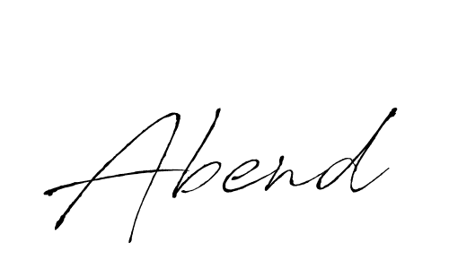 Use a signature maker to create a handwritten signature online. With this signature software, you can design (Antro_Vectra) your own signature for name Abend. Abend signature style 6 images and pictures png