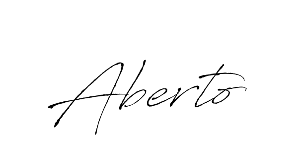 Design your own signature with our free online signature maker. With this signature software, you can create a handwritten (Antro_Vectra) signature for name Aberto. Aberto signature style 6 images and pictures png