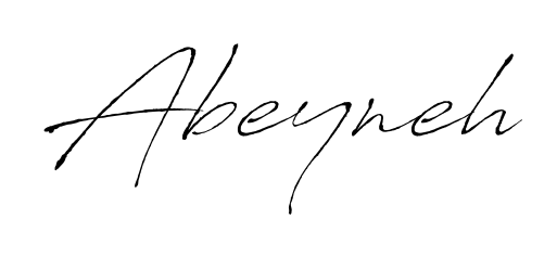 Use a signature maker to create a handwritten signature online. With this signature software, you can design (Antro_Vectra) your own signature for name Abeyneh. Abeyneh signature style 6 images and pictures png