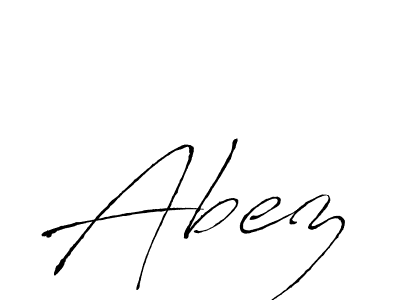 Use a signature maker to create a handwritten signature online. With this signature software, you can design (Antro_Vectra) your own signature for name Abez. Abez signature style 6 images and pictures png