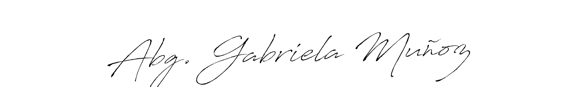 How to make Abg. Gabriela Muñoz signature? Antro_Vectra is a professional autograph style. Create handwritten signature for Abg. Gabriela Muñoz name. Abg. Gabriela Muñoz signature style 6 images and pictures png