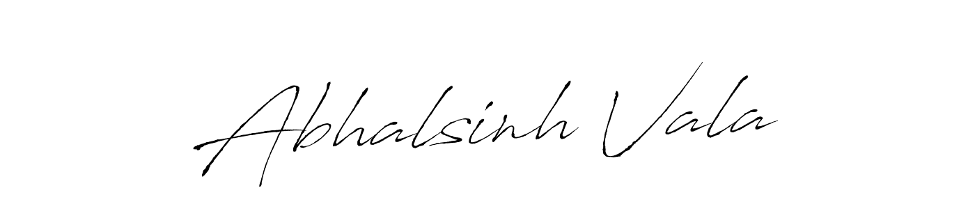 Design your own signature with our free online signature maker. With this signature software, you can create a handwritten (Antro_Vectra) signature for name Abhalsinh Vala. Abhalsinh Vala signature style 6 images and pictures png