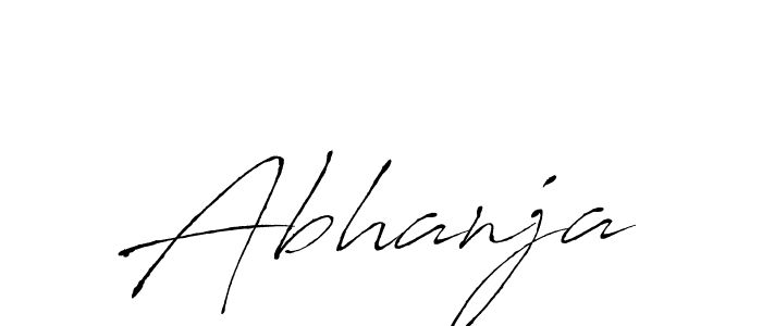 Make a beautiful signature design for name Abhanja. With this signature (Antro_Vectra) style, you can create a handwritten signature for free. Abhanja signature style 6 images and pictures png