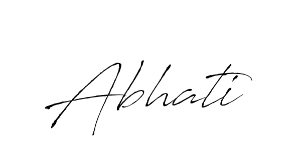 Design your own signature with our free online signature maker. With this signature software, you can create a handwritten (Antro_Vectra) signature for name Abhati. Abhati signature style 6 images and pictures png