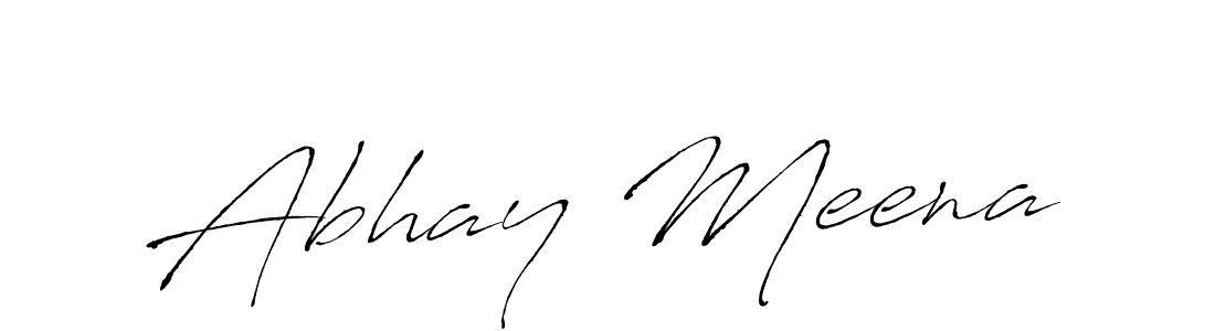 Make a beautiful signature design for name Abhay Meena. With this signature (Antro_Vectra) style, you can create a handwritten signature for free. Abhay Meena signature style 6 images and pictures png