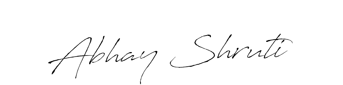 Abhay Shruti stylish signature style. Best Handwritten Sign (Antro_Vectra) for my name. Handwritten Signature Collection Ideas for my name Abhay Shruti. Abhay Shruti signature style 6 images and pictures png