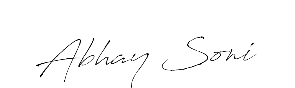 Design your own signature with our free online signature maker. With this signature software, you can create a handwritten (Antro_Vectra) signature for name Abhay Soni. Abhay Soni signature style 6 images and pictures png