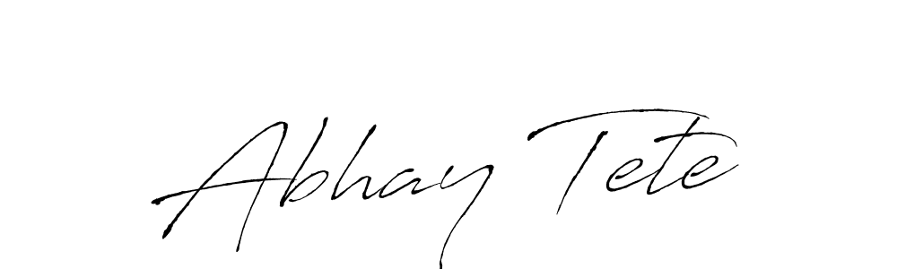 Design your own signature with our free online signature maker. With this signature software, you can create a handwritten (Antro_Vectra) signature for name Abhay Tete. Abhay Tete signature style 6 images and pictures png
