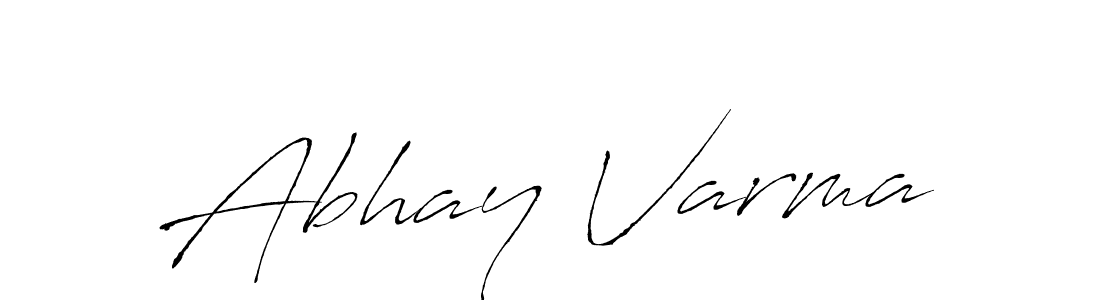 Design your own signature with our free online signature maker. With this signature software, you can create a handwritten (Antro_Vectra) signature for name Abhay Varma. Abhay Varma signature style 6 images and pictures png