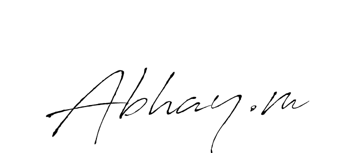 Make a beautiful signature design for name Abhay.m. With this signature (Antro_Vectra) style, you can create a handwritten signature for free. Abhay.m signature style 6 images and pictures png