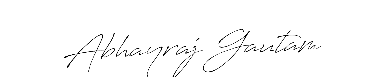 How to make Abhayraj Gautam signature? Antro_Vectra is a professional autograph style. Create handwritten signature for Abhayraj Gautam name. Abhayraj Gautam signature style 6 images and pictures png