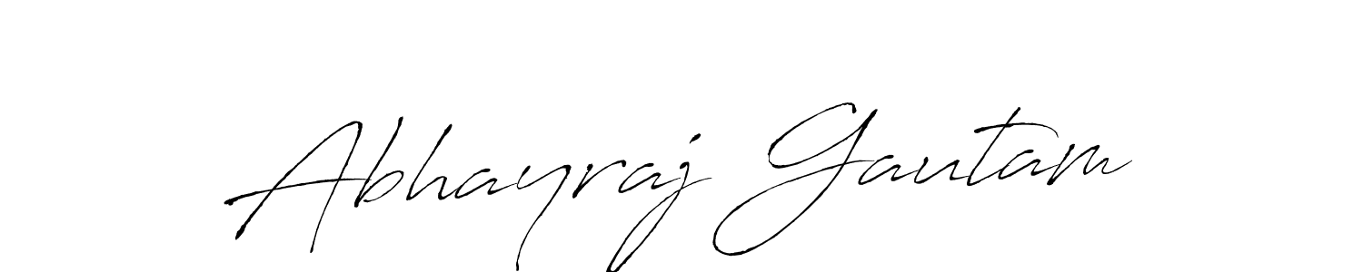 Make a beautiful signature design for name Abhayraj Gautam. With this signature (Antro_Vectra) style, you can create a handwritten signature for free. Abhayraj Gautam signature style 6 images and pictures png