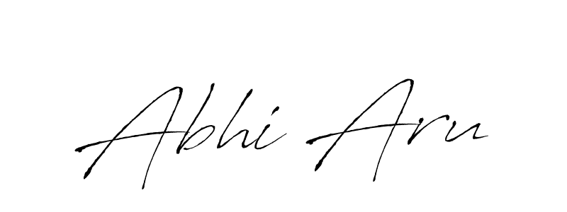 How to make Abhi Aru name signature. Use Antro_Vectra style for creating short signs online. This is the latest handwritten sign. Abhi Aru signature style 6 images and pictures png