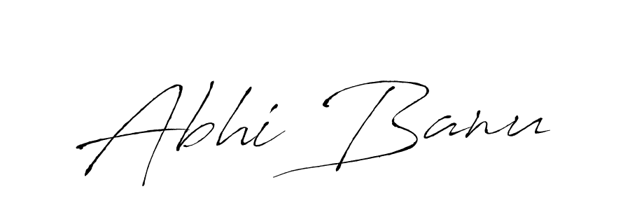 How to make Abhi Banu name signature. Use Antro_Vectra style for creating short signs online. This is the latest handwritten sign. Abhi Banu signature style 6 images and pictures png