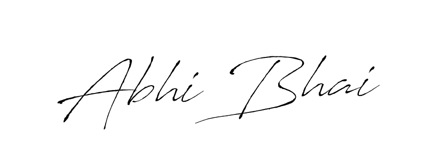 Make a beautiful signature design for name Abhi Bhai. With this signature (Antro_Vectra) style, you can create a handwritten signature for free. Abhi Bhai signature style 6 images and pictures png