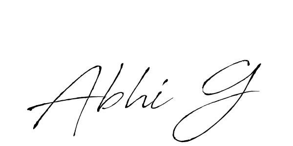 How to make Abhi G name signature. Use Antro_Vectra style for creating short signs online. This is the latest handwritten sign. Abhi G signature style 6 images and pictures png