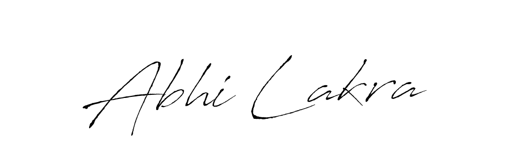 Design your own signature with our free online signature maker. With this signature software, you can create a handwritten (Antro_Vectra) signature for name Abhi Lakra. Abhi Lakra signature style 6 images and pictures png