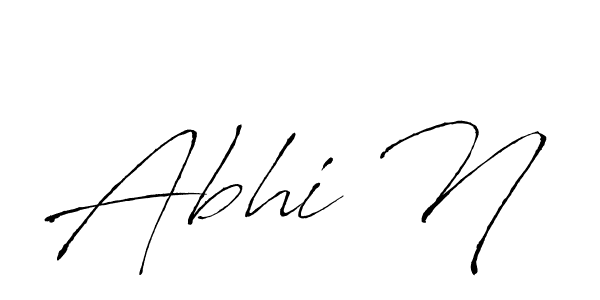 How to make Abhi N signature? Antro_Vectra is a professional autograph style. Create handwritten signature for Abhi N name. Abhi N signature style 6 images and pictures png