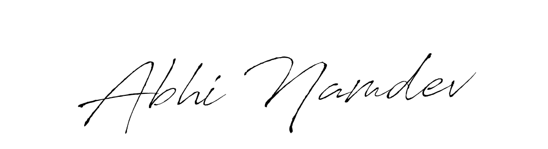 Abhi Namdev stylish signature style. Best Handwritten Sign (Antro_Vectra) for my name. Handwritten Signature Collection Ideas for my name Abhi Namdev. Abhi Namdev signature style 6 images and pictures png