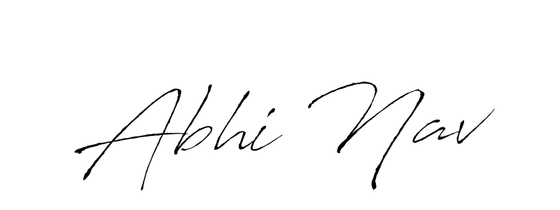 Use a signature maker to create a handwritten signature online. With this signature software, you can design (Antro_Vectra) your own signature for name Abhi Nav. Abhi Nav signature style 6 images and pictures png