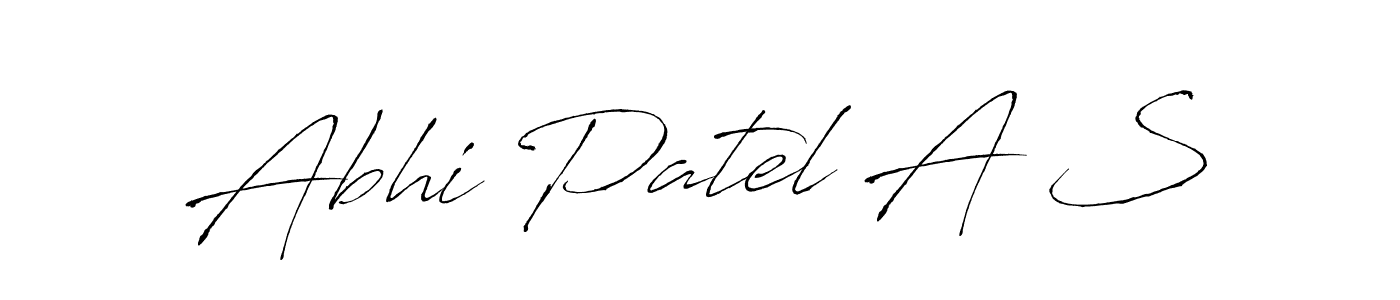 The best way (Antro_Vectra) to make a short signature is to pick only two or three words in your name. The name Abhi Patel A S include a total of six letters. For converting this name. Abhi Patel A S signature style 6 images and pictures png