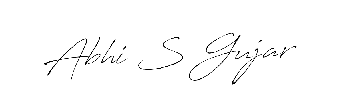 How to make Abhi S Gujar name signature. Use Antro_Vectra style for creating short signs online. This is the latest handwritten sign. Abhi S Gujar signature style 6 images and pictures png