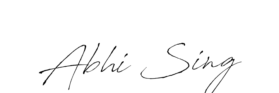 How to make Abhi Sing signature? Antro_Vectra is a professional autograph style. Create handwritten signature for Abhi Sing name. Abhi Sing signature style 6 images and pictures png