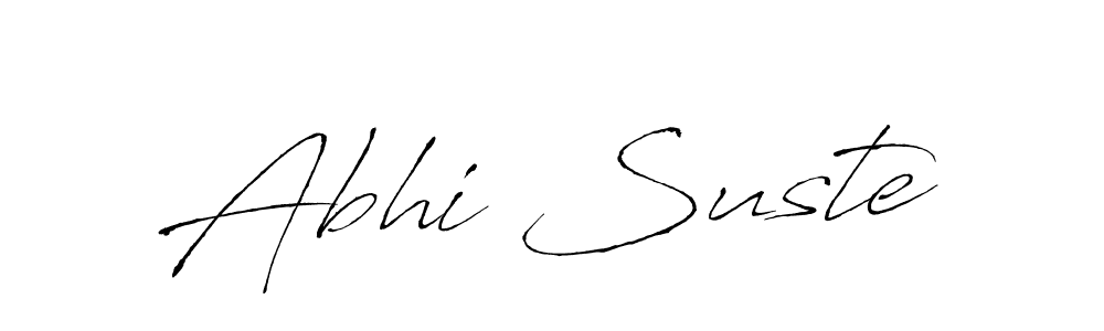 How to make Abhi Suste name signature. Use Antro_Vectra style for creating short signs online. This is the latest handwritten sign. Abhi Suste signature style 6 images and pictures png