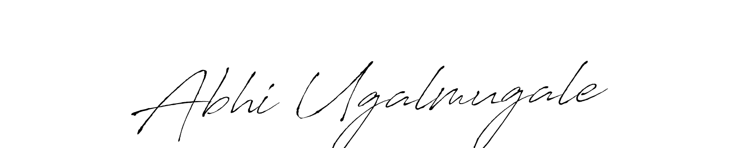 Make a beautiful signature design for name Abhi Ugalmugale. With this signature (Antro_Vectra) style, you can create a handwritten signature for free. Abhi Ugalmugale signature style 6 images and pictures png